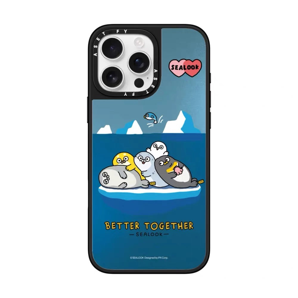 Lovely Seal Sealook Mirror Phone Case | Part2 Daily in Polar Ocean 6 Styles - iPhone Case 12 13 14 15 16 17 18 Pro Promax