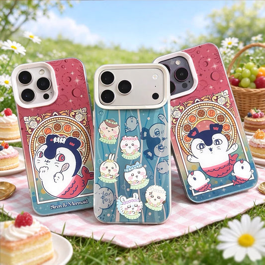 Japanese Cartoon ChiiKawa The Movie : The Secret Of The Mermaid Island Part 2 | Group & Siren 3 Styles - iPhone Case 11 12 13 14 15 16 16e 17 17e 18 Pro Promax