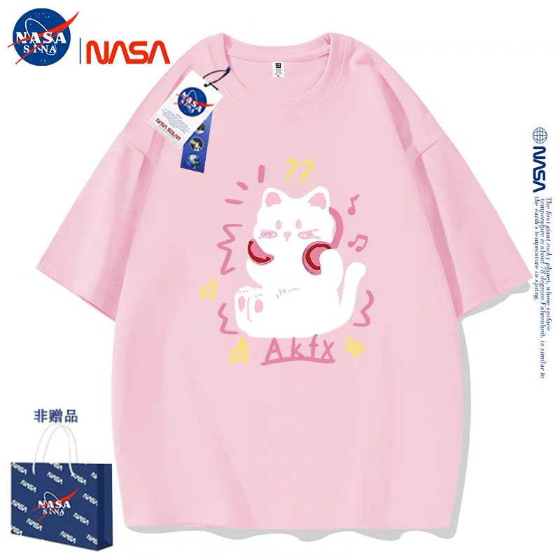 かわいい動物猫スタイルTシャツシリーズ|ヘッドホン子猫編Part1 - 親子お揃いコーデにもぴったりな、キッズ&大人向けかわいいファッションアイテム