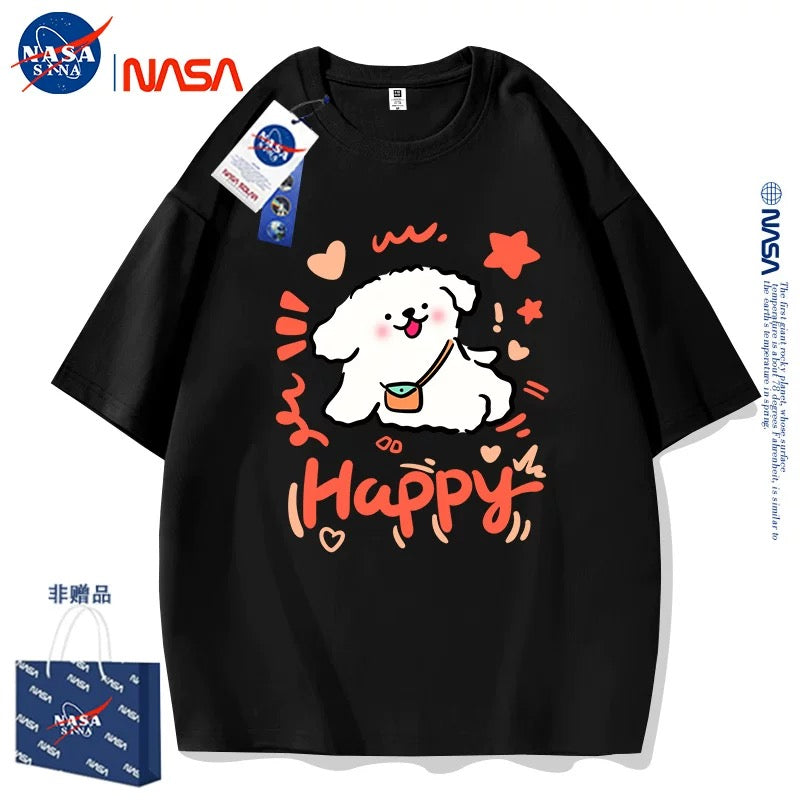 Cute Cartoon Doggie Maltese Puppy Style T-Shirt Series | Happy Dog Part1 - Kawaii Fashion Items for Child & Adult