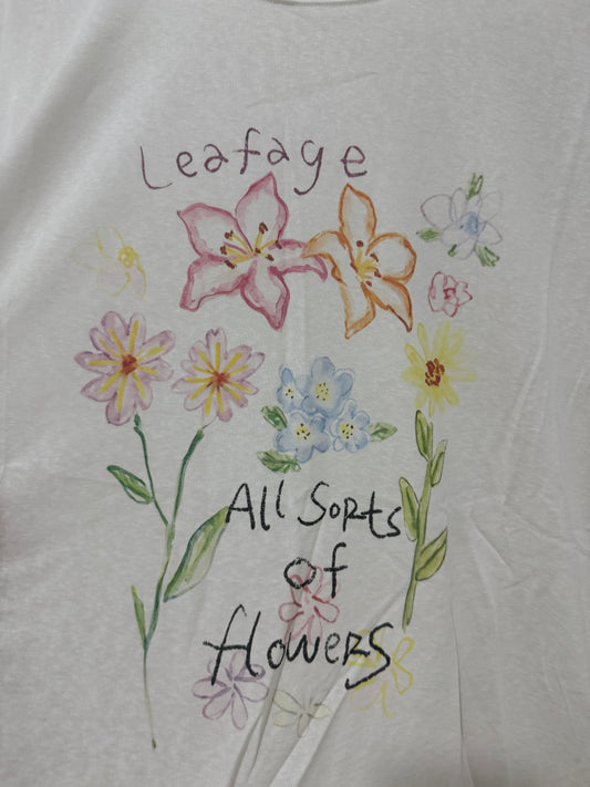 Korean Fashion Garden Style Long-sleeved Sun Protection T-Shirt Series | Leafage with Flowers - Kawaii Fashion Items
