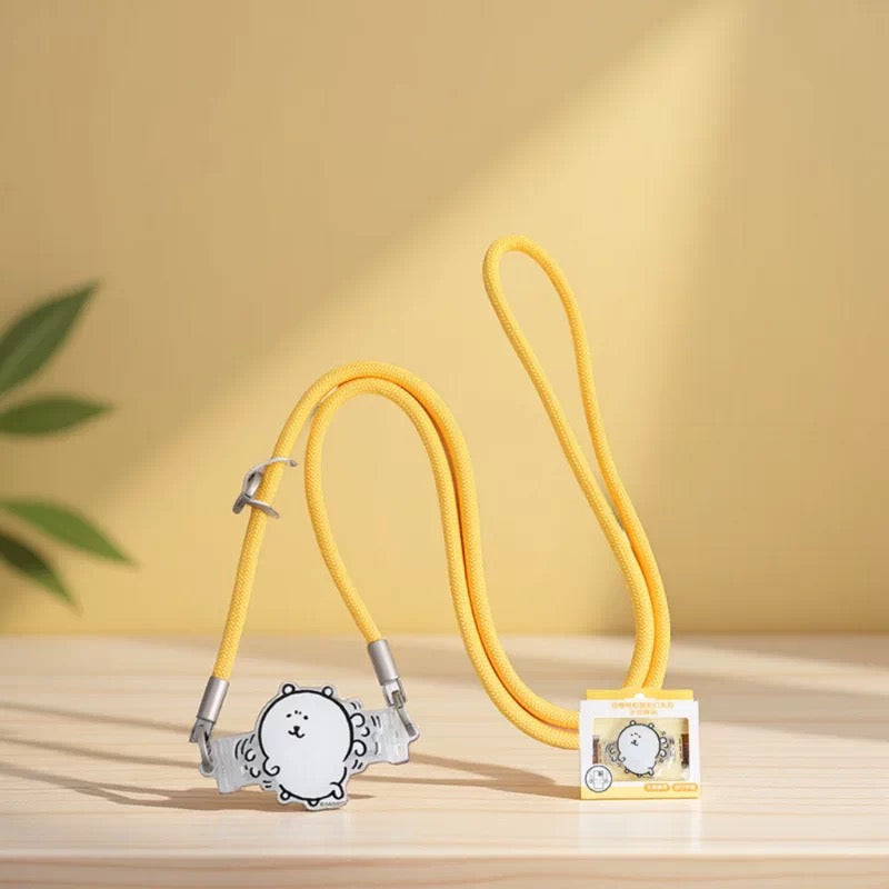 Joke Bear with friends Phone Back Clip with Phone Lanyard | Joker Bear Pug Moguracorokke - for All Smart Phones