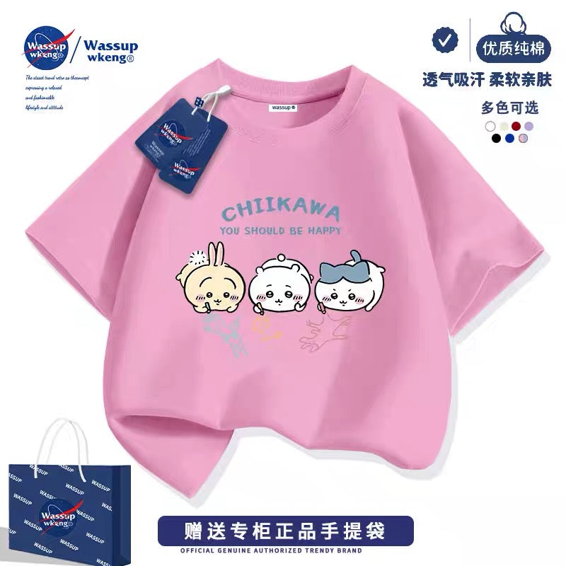 Japanese Cartoon ChiiKawa Casual Style T-Shirt Series | Chiikawa Hachiware Usagi Drawing Part 2 - Kawaii Fashion Items