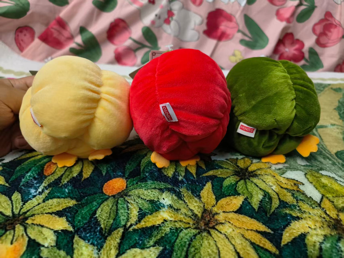 Lovely Chicken Fat Dundun Plush Doll Keychain | Red Yellow Green Chili Chick - Children Gift Animal Mini Plush Doll