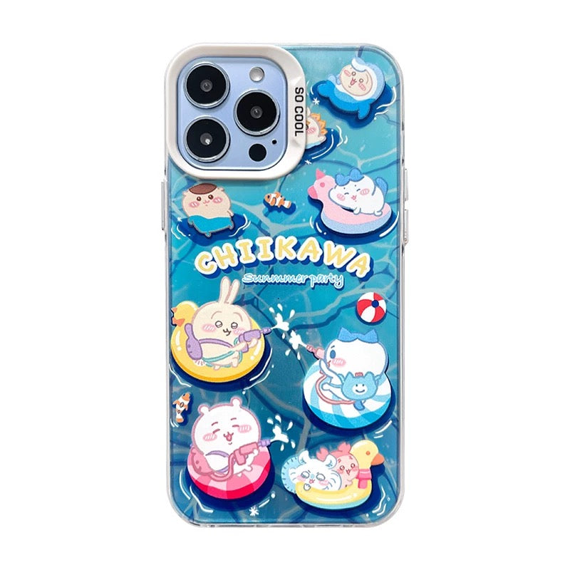 Japanese Cartoon ChiiKawa Summer Time | ChiiKawa Hachiware Usagi - iPhone Case 11 12 13 14 15 16 Pro Promax WinnieTheBirds Toy Shop
