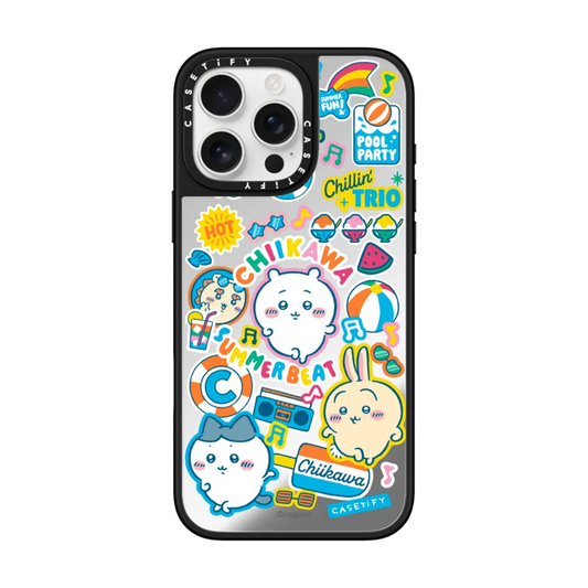 Japanese Cartoon ChiiKawa Mirror Phone Case | ChiiKawa Hachiware Usagi Summer Time Party Part1 6 Styles - iPhone Case 12 13 14 15 16 17 Pro Promax
