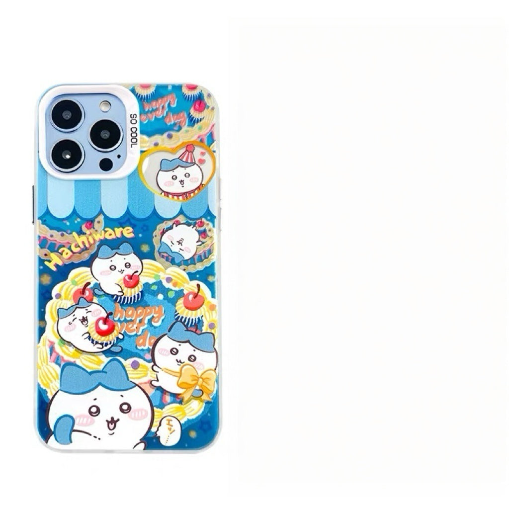 Japanese Cartoon ChiiKawa Happy Day with Sweets Laser Case | ChiiKawa Hachiware Usagi - Phone Case Samsung Galaxy S26 S25 S24 S23 S22 S21 FE Ultra Edge