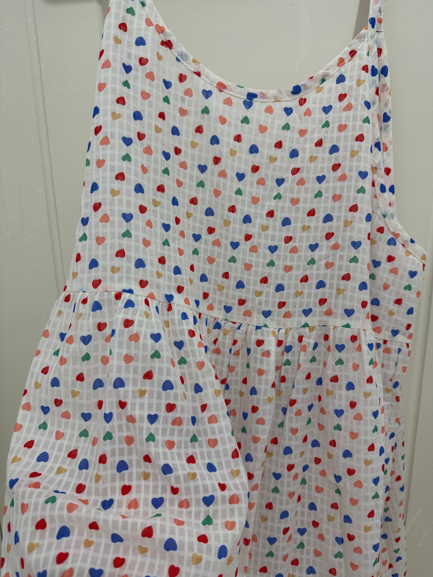 Japanese Fashion Cute Style Shirt Series | Mori Pink Colourful Heart Slip Dress - Kawaii Fashion Items