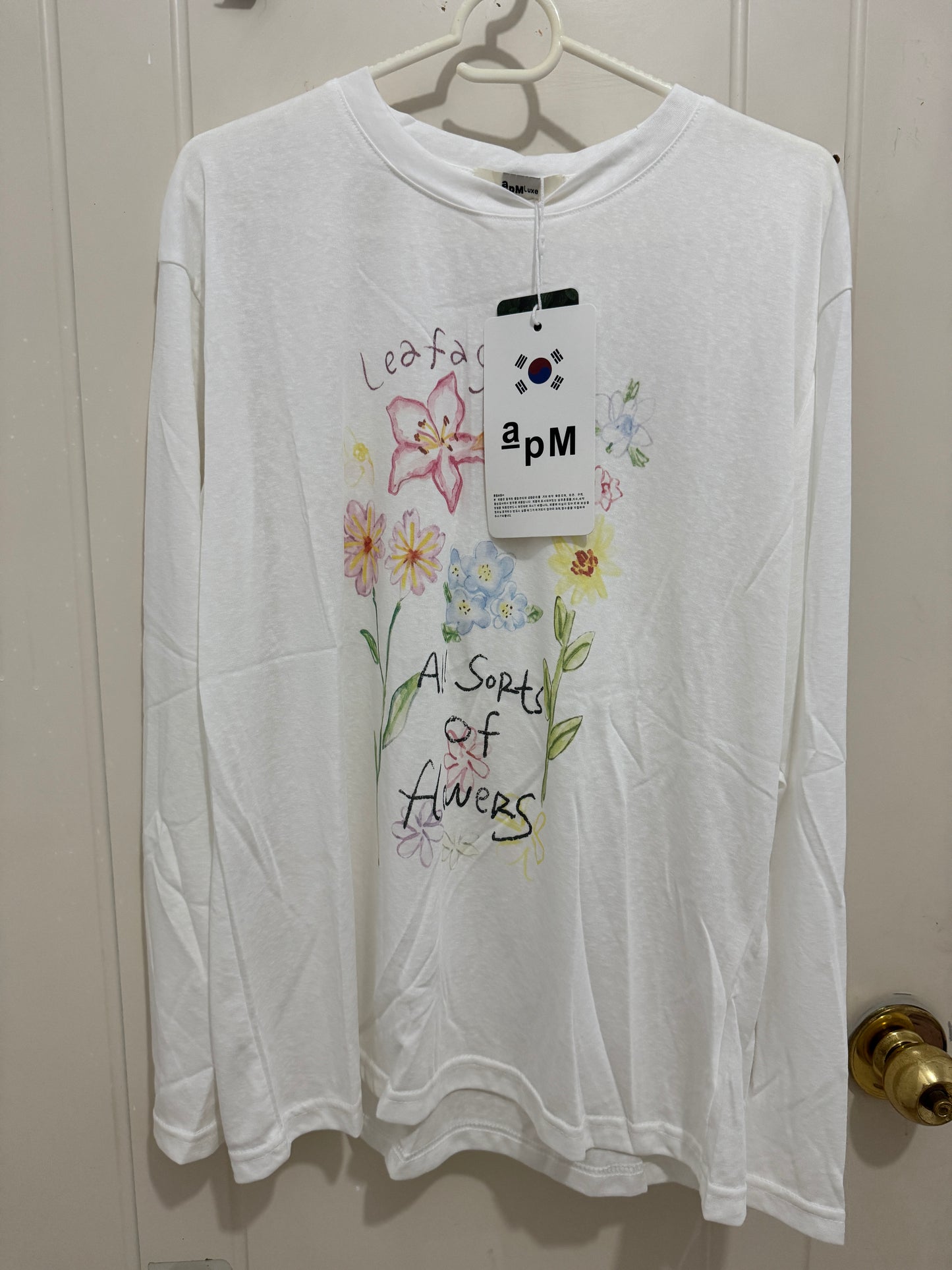 Korean Fashion Garden Style Long-sleeved Sun Protection T-Shirt Series | Leafage with Flowers - Kawaii Fashion Items