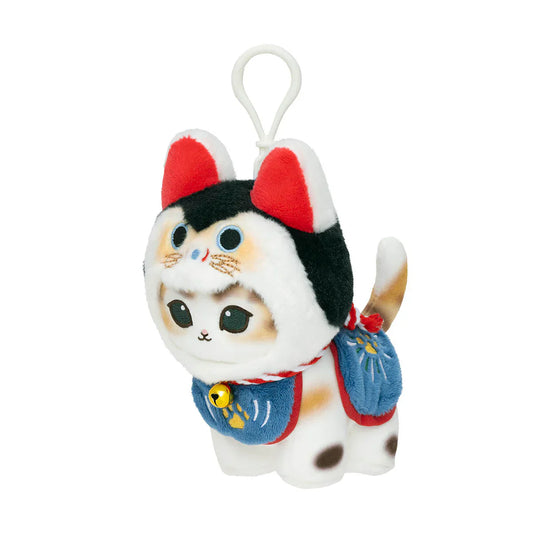 Japan Mofusand | Mofusand Cat Lucky Meow Akabeko & Inuhariko Plush Doll Keychain - Kawaii items Room Decoration Doll