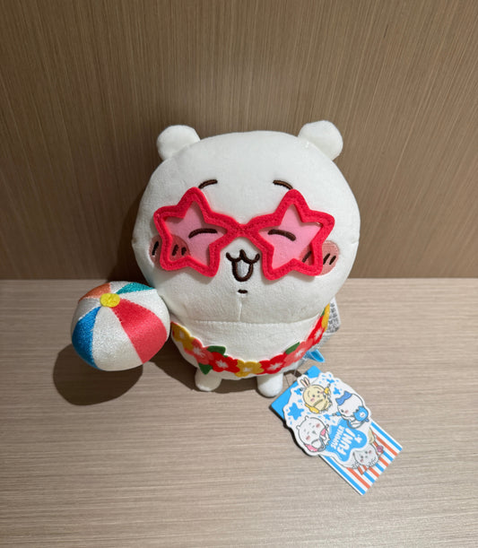 ChiiKawa X Miniso Hot Summer Series | ChiiKawa Hachiware Usagi Shisa Wearing Summer Garland Cute Plush Doll - Kawaii Items Room Decoration Doll