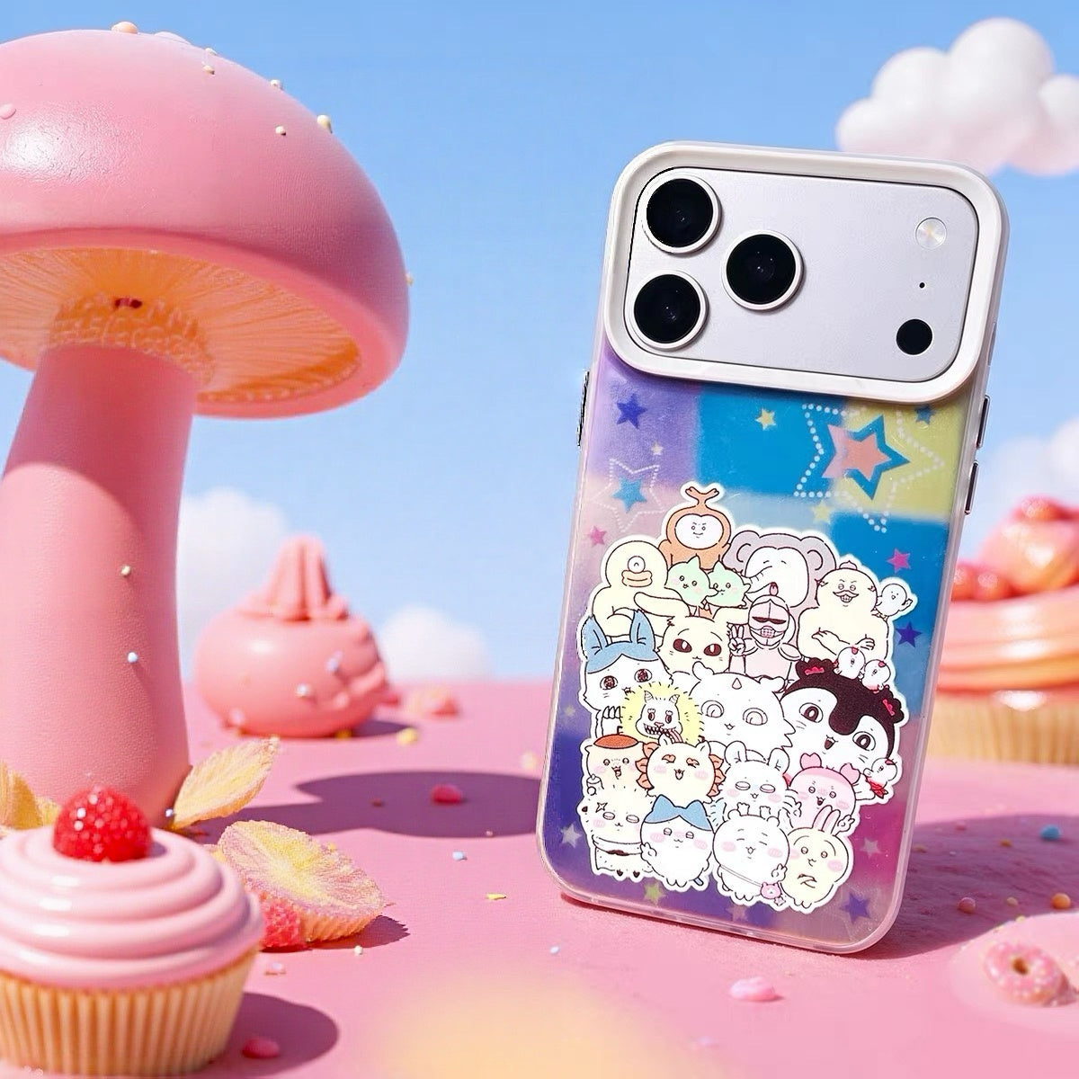 Japanese Cartoon ChiiKawa Group Laser Case | Group Together 2 Styles - iPhone Case 11 12 13 14 15 16 16e 17 17e 18 Pro Promax