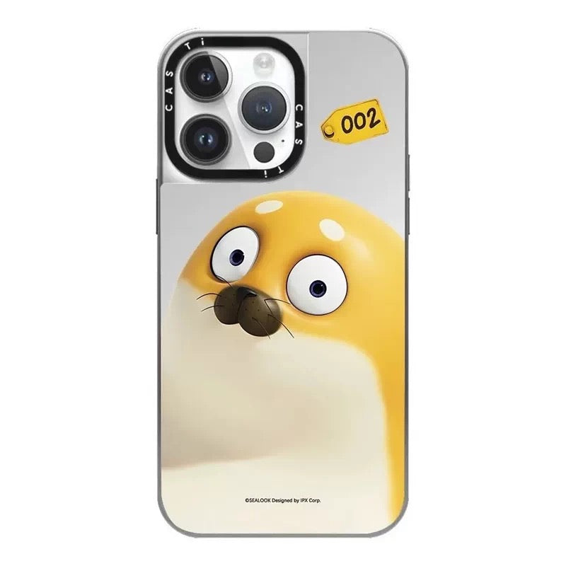 Lovely Seal Sealook Mirror Silver Frame Phone Case | Part1 5 Styles - iPhone Case 12 13 14 15 16 17 18 Pro Promax