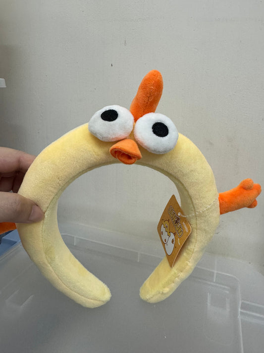 Lovely Chicken Fat Dundun Plush Headband | Dun Dun Chick - Children Gift Animal Face Make up Clean Up