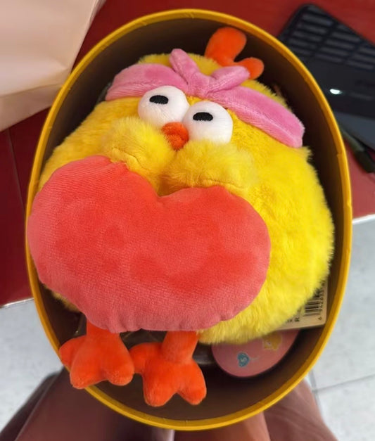 Lovely Chicken Fat Dundun Anniversary Plush Doll | 5th Anniversary Limited with Heart - Children Gift Animal Plush Doll