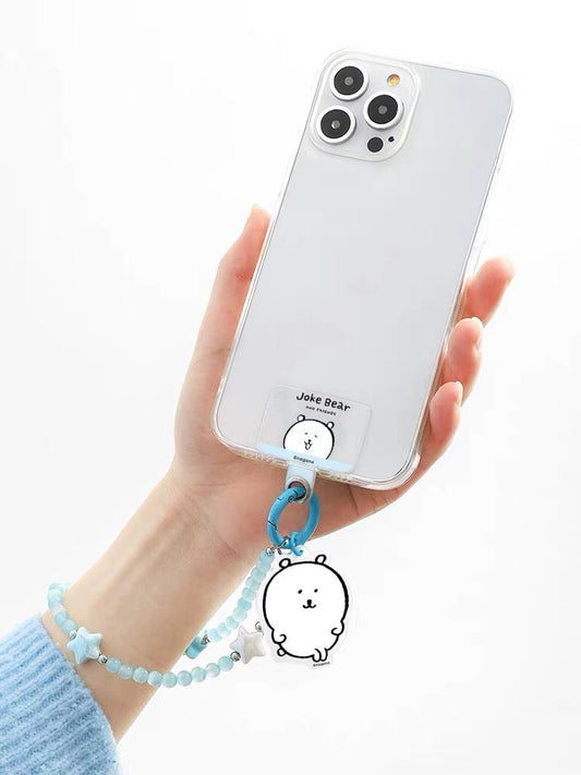 ジョークベア(Joke Bear)フレンズ フォンランヤードショートバージョン | ジョーカーベア パグ もぐらコロッケ - 全てのスマートフォンに対応 - 全てのスマートフォンに対応