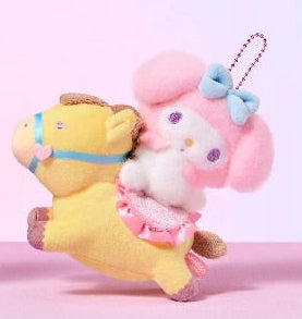 ChiiKawa X Miniso X Sanrio Series | Hachiware and Melody Riding Horse Doll Keychain - Kawaii Items Room Decoration doll