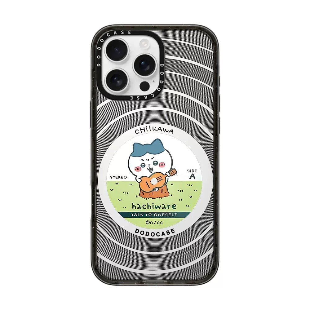 Japanese Cartoon ChiiKawa Clear with Transparent Black Frame Phone Case | Travel & Pajamas Song ChiiKawa Hachiware Usagi - iPhone Case 12 13 14 15 16 17 Pro Promax