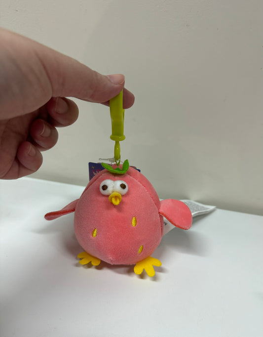 Lovely Chicken Fat Dundun Plush Doll Keychain | Pink Strawberry Chick - Children Gift Animal Mini Plush Doll
