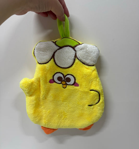 Lovely Chicken Fat Dundun Plush Hand Towel | Flower Daisy Chick - Children Gift Animal Daily Sundries