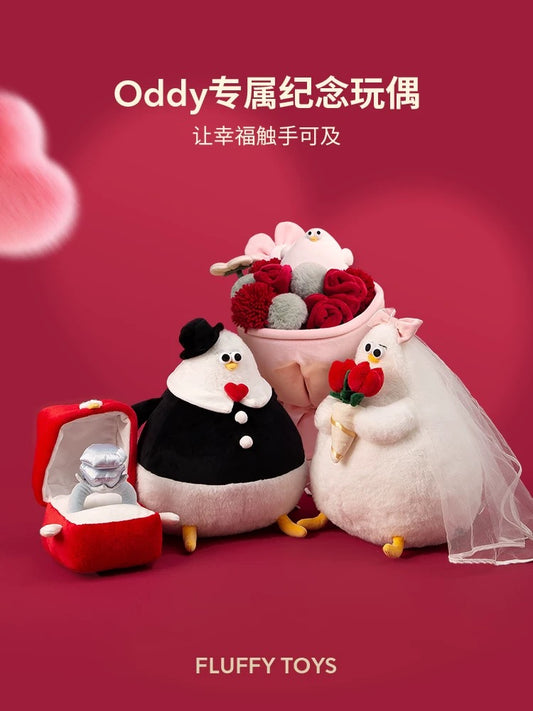 Lovely Seagull Fat Oddy Plush Doll | Wedding Series Oddy - Couple Gift Animal Plush Doll
