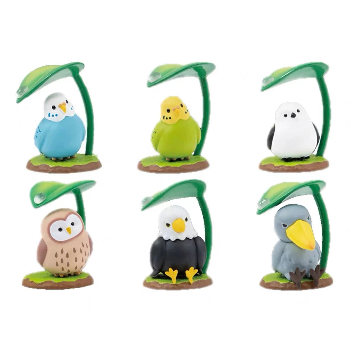 Japan Qualia Gacha Birdies in Rain | Budgie Owl Eagle - Full Set of 6