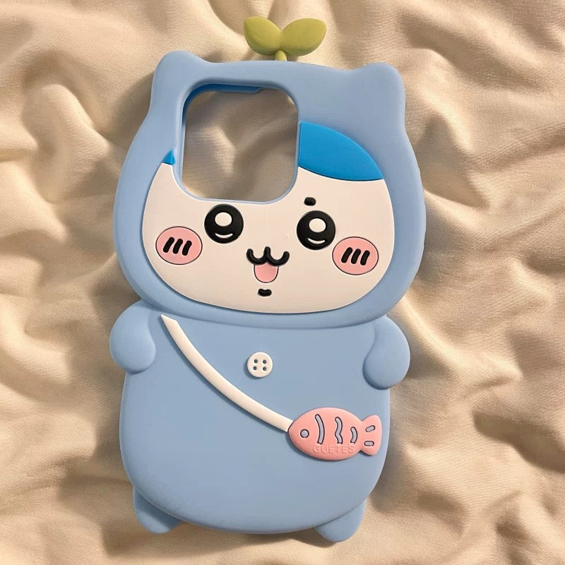 Japanese Cartoon ChiiKawa Pajamas Outing Silicone | Chiikawa Hachiware - iPhone Case 15 14 13 12 Pro ProMax WinnieTheBirds Toy Shop