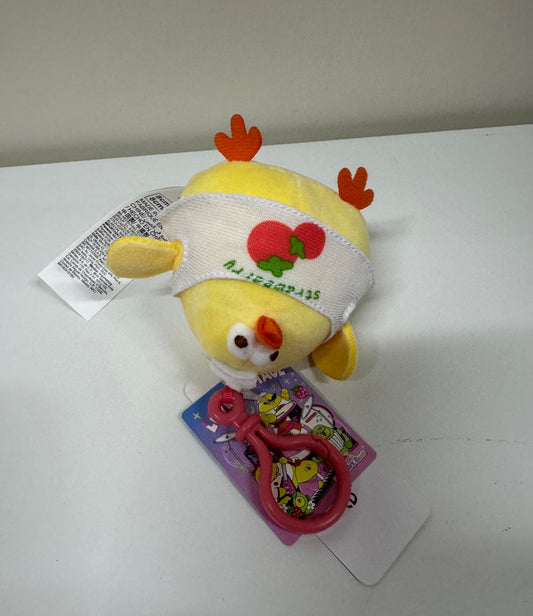 Lovely Chicken Fat Dundun Plush Doll Keychain | Strawberry Tee Shirt Chick - Children Gift Animal Mini Plush Doll