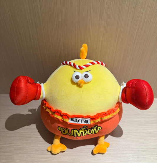 Lovely Chicken Fat Dundun Plush Doll | Muay Thai Orange Red Limited Edition - Children Gift Animal Plush Doll