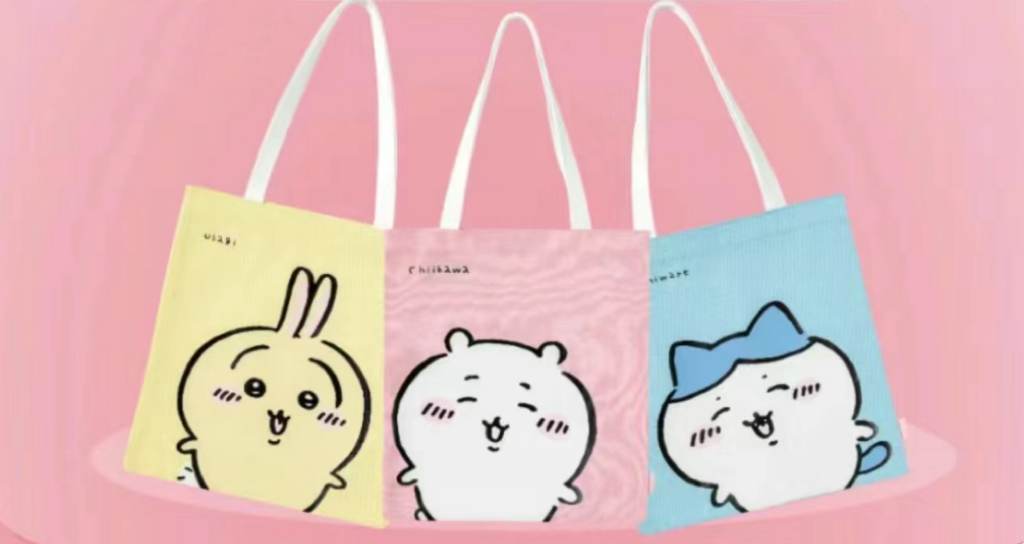 ChiiKawa X Miniso | ChiiKawa Hachiware Usagi Shopping Bag Limited Editon - Tote Bag Kawaii items Room Decoration WinnieTheBirds Toy Shop