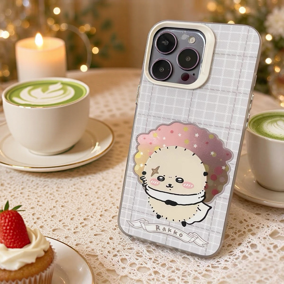 Japanese Cartoon ChiiKawa Daily with Icon Laser Case | Kurimanju Rakko Shisa Furuhonya 4 Styles - Phone Case Samsung Galaxy S26 S25 S24 S23 S22 S21 FE Ultra Edge