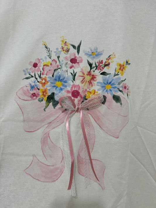 Korean Fashion Garden Style Shirt Series | Pink Flower Bouquet - Kawaii Fashion Items