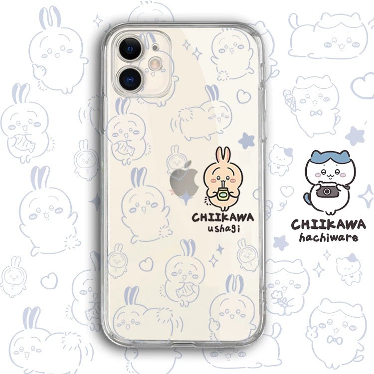 Japanese Cartoon Chiikawa Clean Case | Happy Fun Part2 Sanrio - iPhone Case PLUS SE2 11 12 13 14 15 16 17 Pro Promax 12mini 13mini