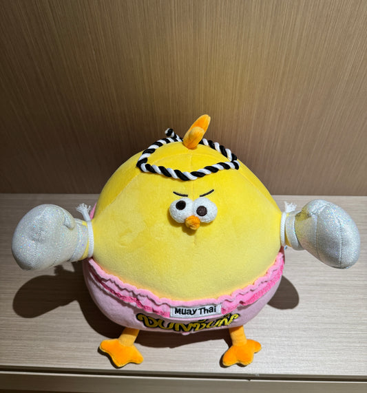 Lovely Chicken Fat Dundun Plush Doll | Muay Thai Pink Limited Edition - Children Gift Animal Plush Doll