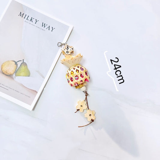 24cm Natural Style Bamboo Ball with Wooden Flower Hanging Toy Handmade Bird Toys Natural Bird Bitting Toys Organic Bird Cages Accessories