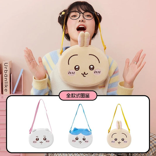 ChiiKawa X Miniso | ChiiKawa Hachiware Usagi Big Head Shoulder Bag - Kawaii items Room Decoration