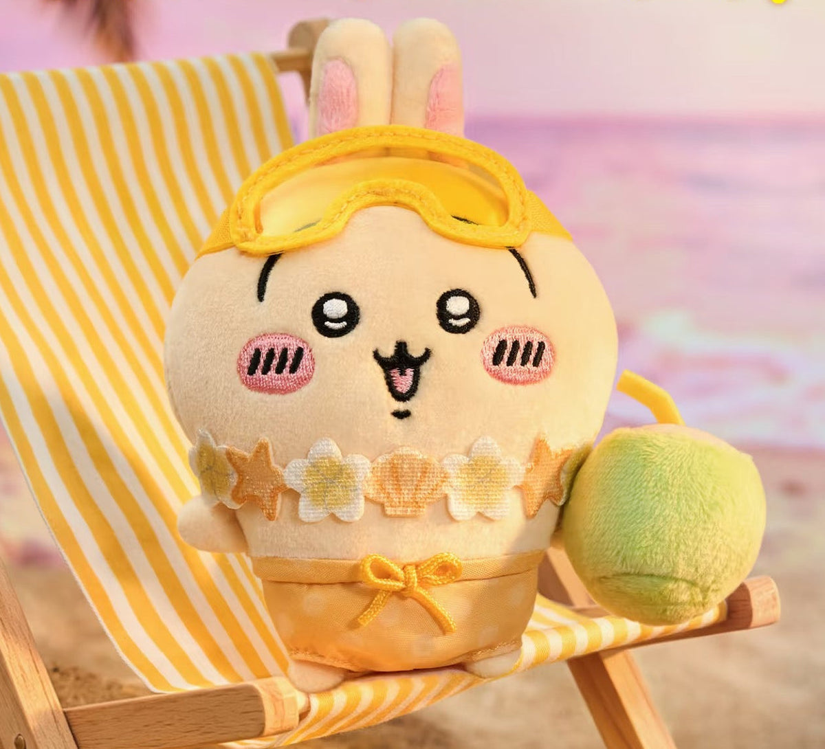 ChiiKawa X HaiNan Limited Series | ChiiKawa Hachiware Usagi Enjoy Holiday on Beach Cute Plush Doll - Kawaii items Room Decoration Doll