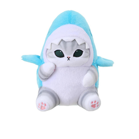 Miniso X Mofusand Ice Cream Series | Mofusand Cat in Shark Costume Cute Plush Doll - Kawaii items Room Decoration Doll