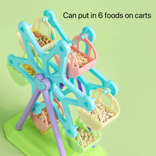 Parrot Toys Big Pastel Colour Ferris Wheel for Small Medium Bird and Parrot Lovebird Budgie Cockatiel Conures Intelligence Training