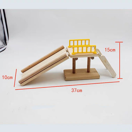 Parrot Wooden Slide for Small and Medium Size Bird Parrot Intelligence Training Toy