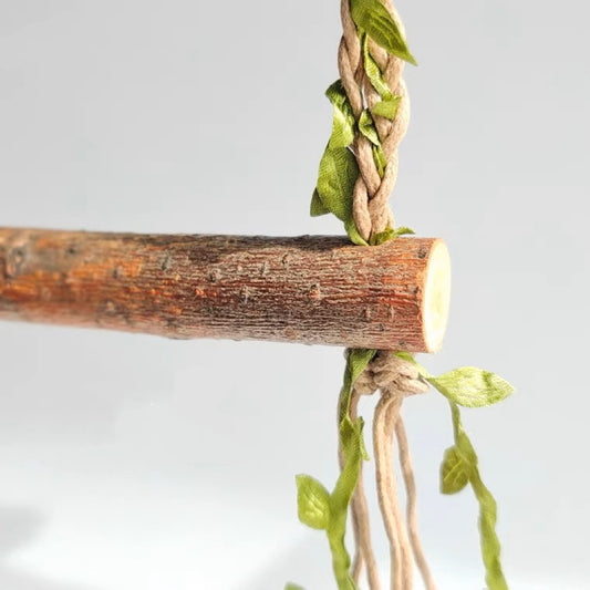 Handmade Forest Style Swings Natural Tree Branch Parrot Bird Toys Organic Bird Cages Accessories Lovebird Budgie Pacific Parrotlet