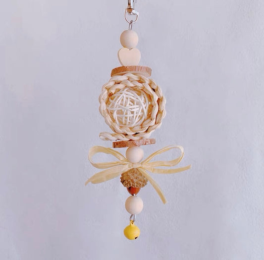 22cm 3 Style Bite Hanging Natural Parrot Birdie Toy for Small Medium Size Parrot Cages Accessories