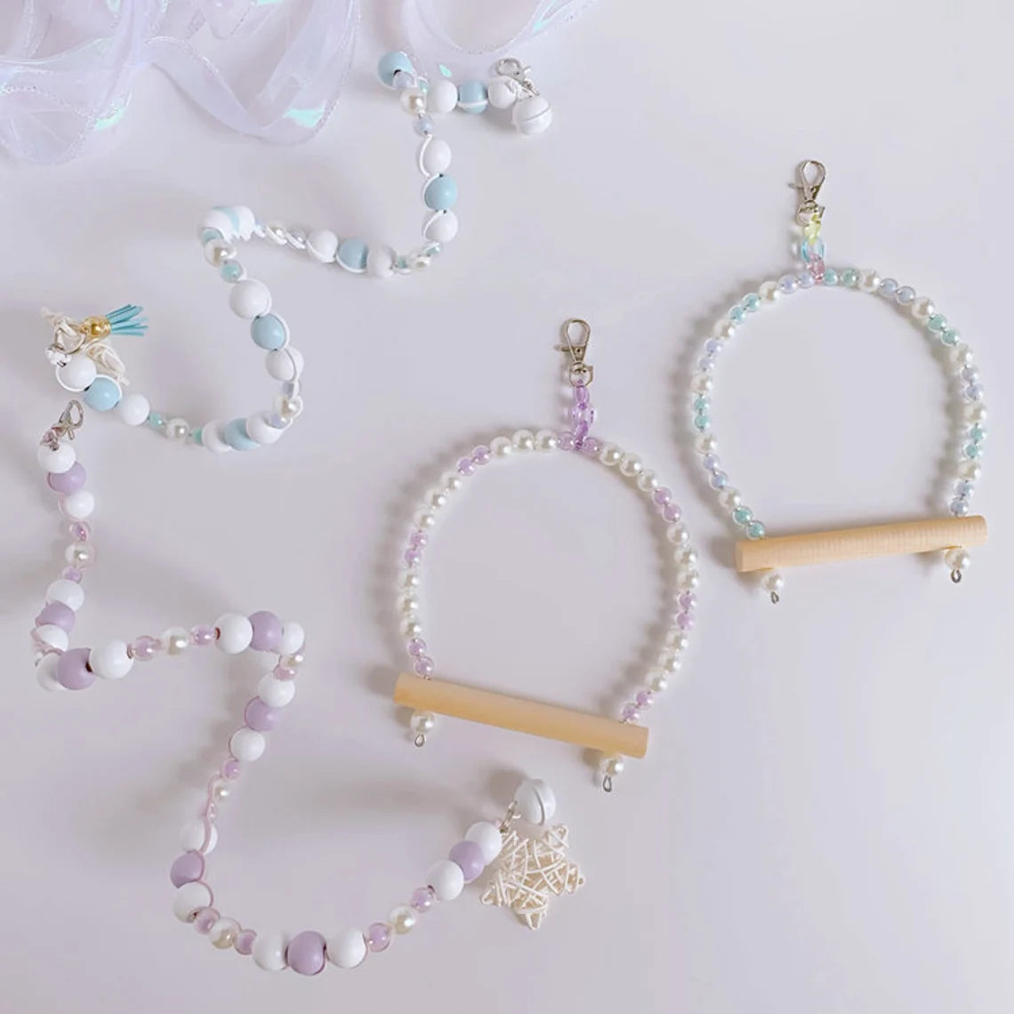 Handmade Parrot Swings Ladder