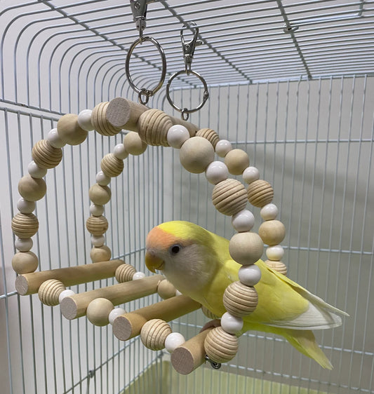 Original Wooden Bridge Swings Handmade Bird Toys Organic Bird Cages Accessories