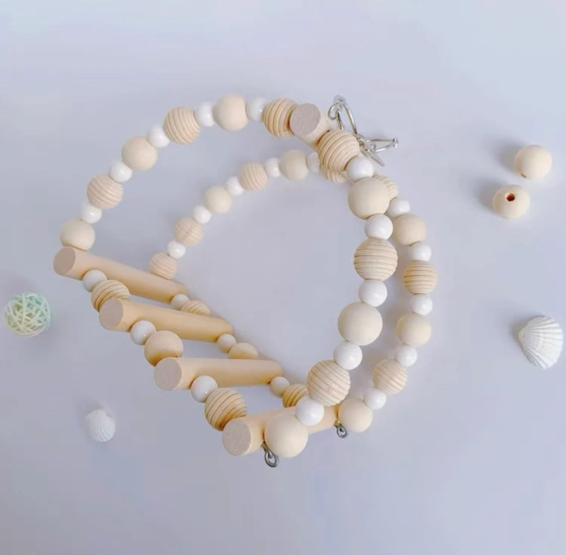 16x14cm Original Wooden Bridge Swings Handmade Bird Toys Organic Bird Cages Accessories