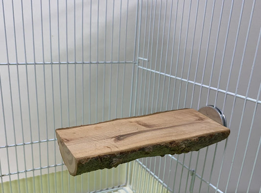 15x5cm Forest Style Long Platform Natural Apple Tree Branch Parrot Birdie Toy for Small Medium Parrot