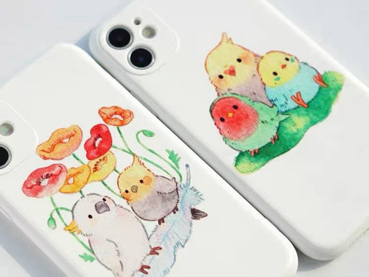 Make to order Parrot Phone Case for iPhone Android Cute Lovely Kawaii Samsung Huawei VIVO Xiaomi