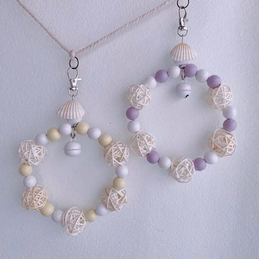 Blue Pink Purple White Fairy Macaron Color Hanging Toy Parrot Toys