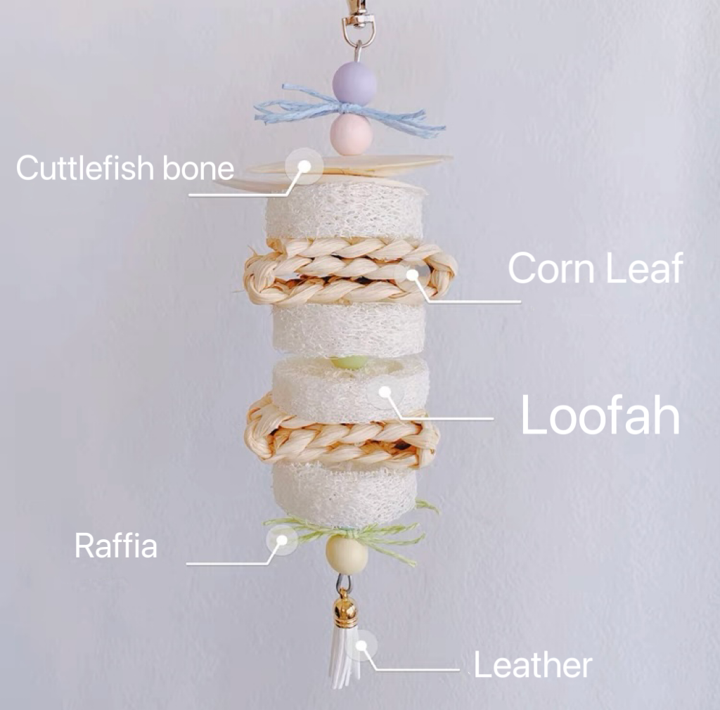 22cm Corn Leaf 3 Style Hanging Toy Handmade Bird Toys Organic Bird Cages Accessories