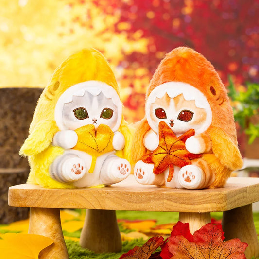 日本 mofusand もふもふ秋の紅葉シリーズ | mofusand サメにゃん マスコット ぬいぐるみ キーチェーン - かわいい雑貨 お部屋のインテリアドール